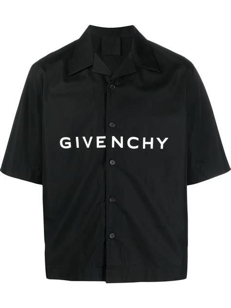 givenchy logo printed short-sleeved shirt